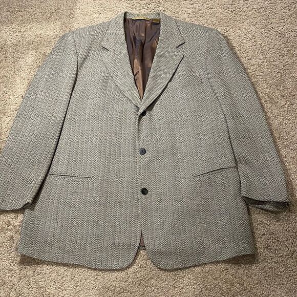 🔥🔥🚒Donna Karan Wool Gray Sport Coat - Picture 1 of 11